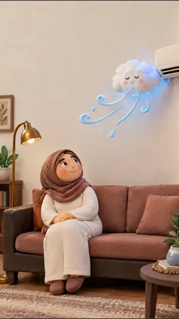 A cloud by the air conditioner